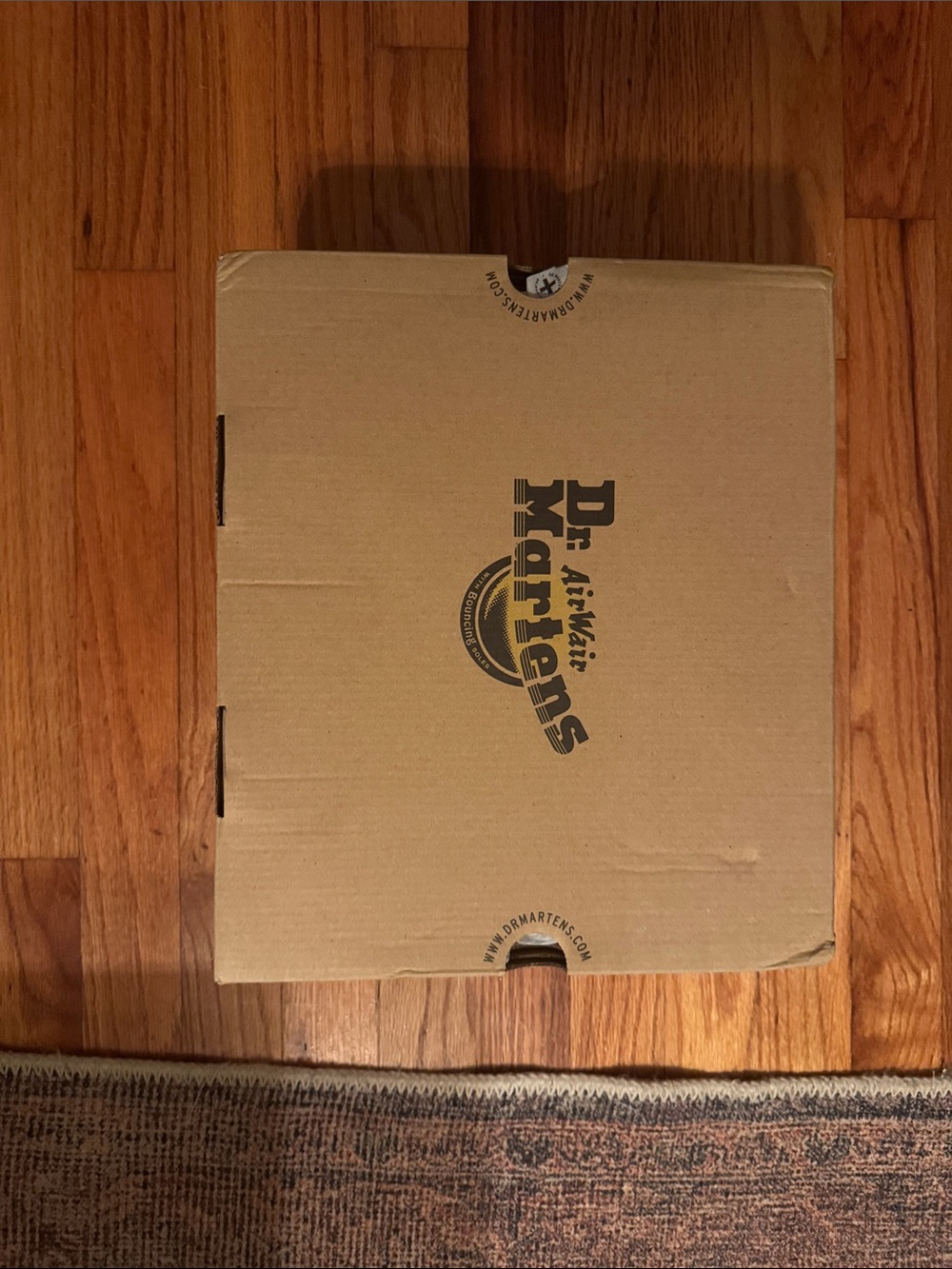 Dr. Martens Black Lace-Up Platform Combat Boot with Bronze Hardware - Picture 4 of 5